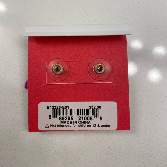 NWT Betsy Johnson Floral Earrings- 3 Piece Jacket Style - Picture 2 of 3